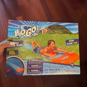 Kids Water Slide with Blue and Orange Accents